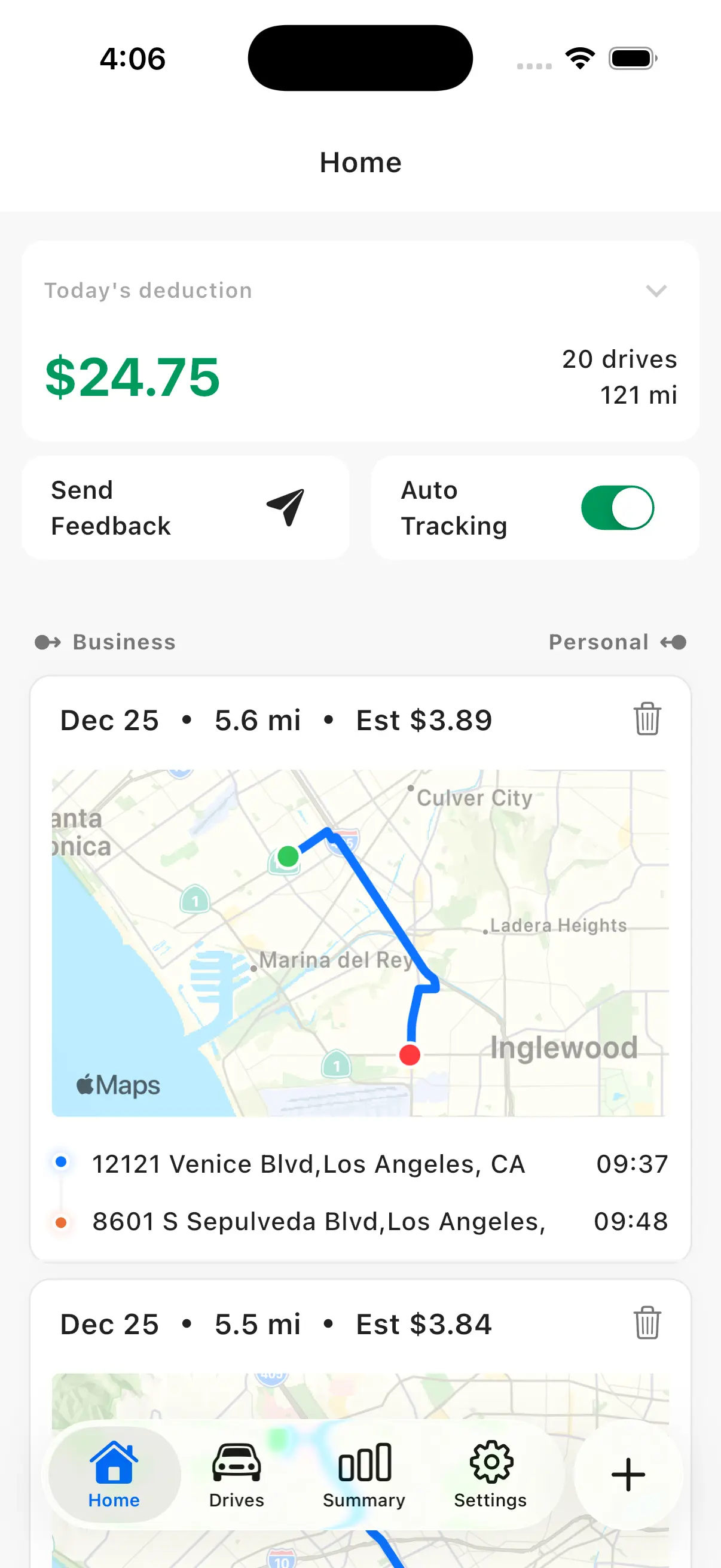 Start automatic tracking